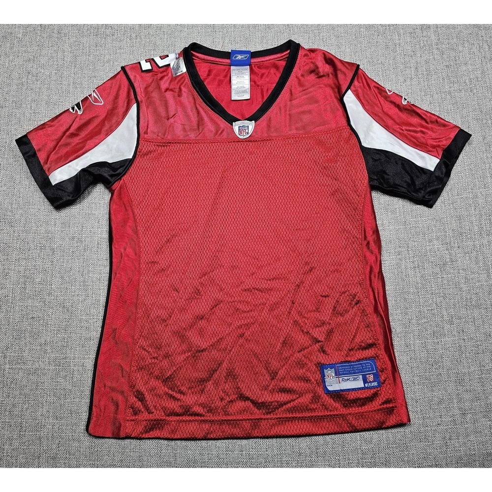 Atlanta Falcons Jersey Womens Small Red NFL Football Mesh Reebok Team Apparel